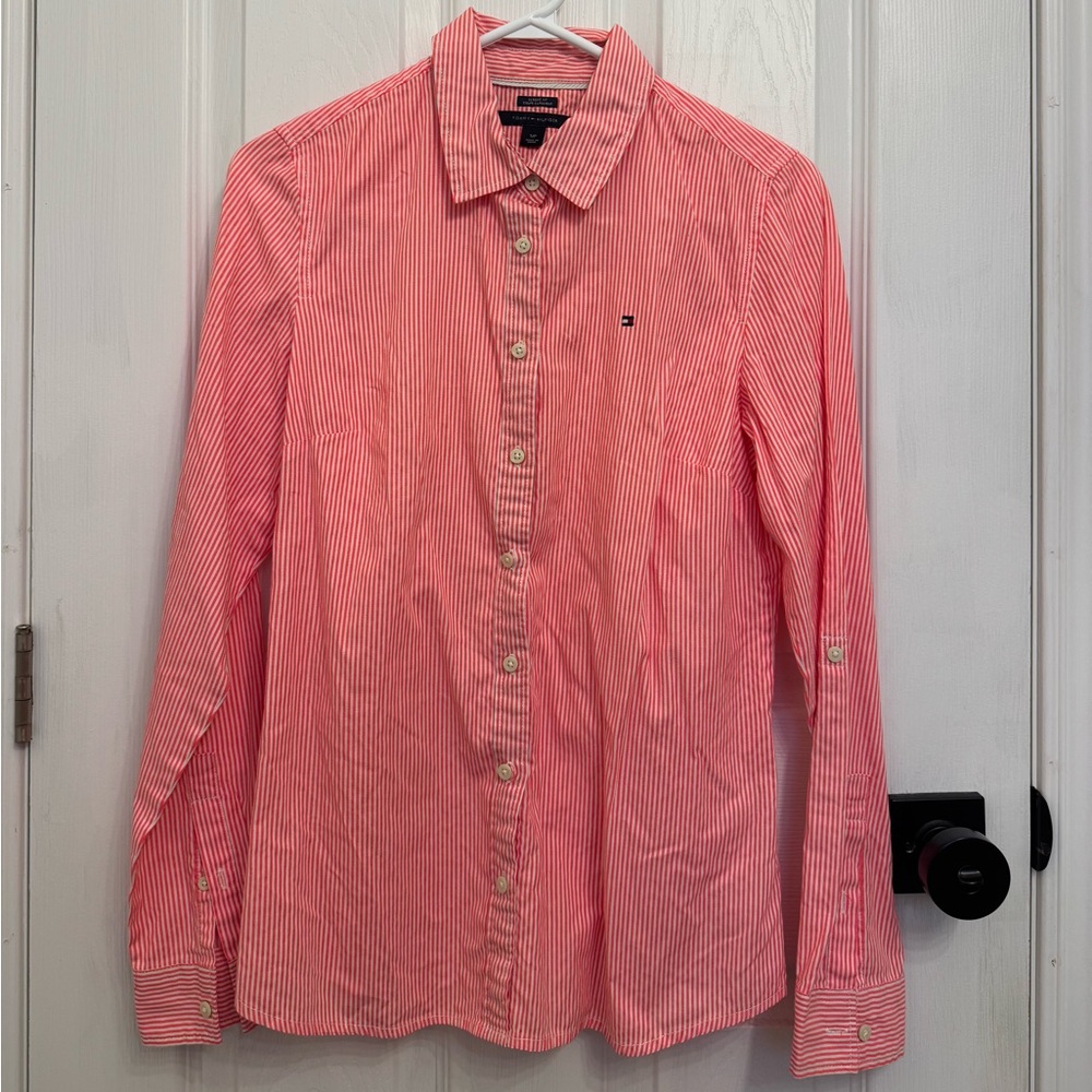 Women’s Tommy Hilfiger Neon Pink Button Down Shirt